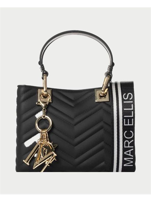 Borsa Marc Ellis Flat Krissy con tessuto trapuntato MARC ELLIS | FLAT KRISSY SBLACK/LIGHT GOLD